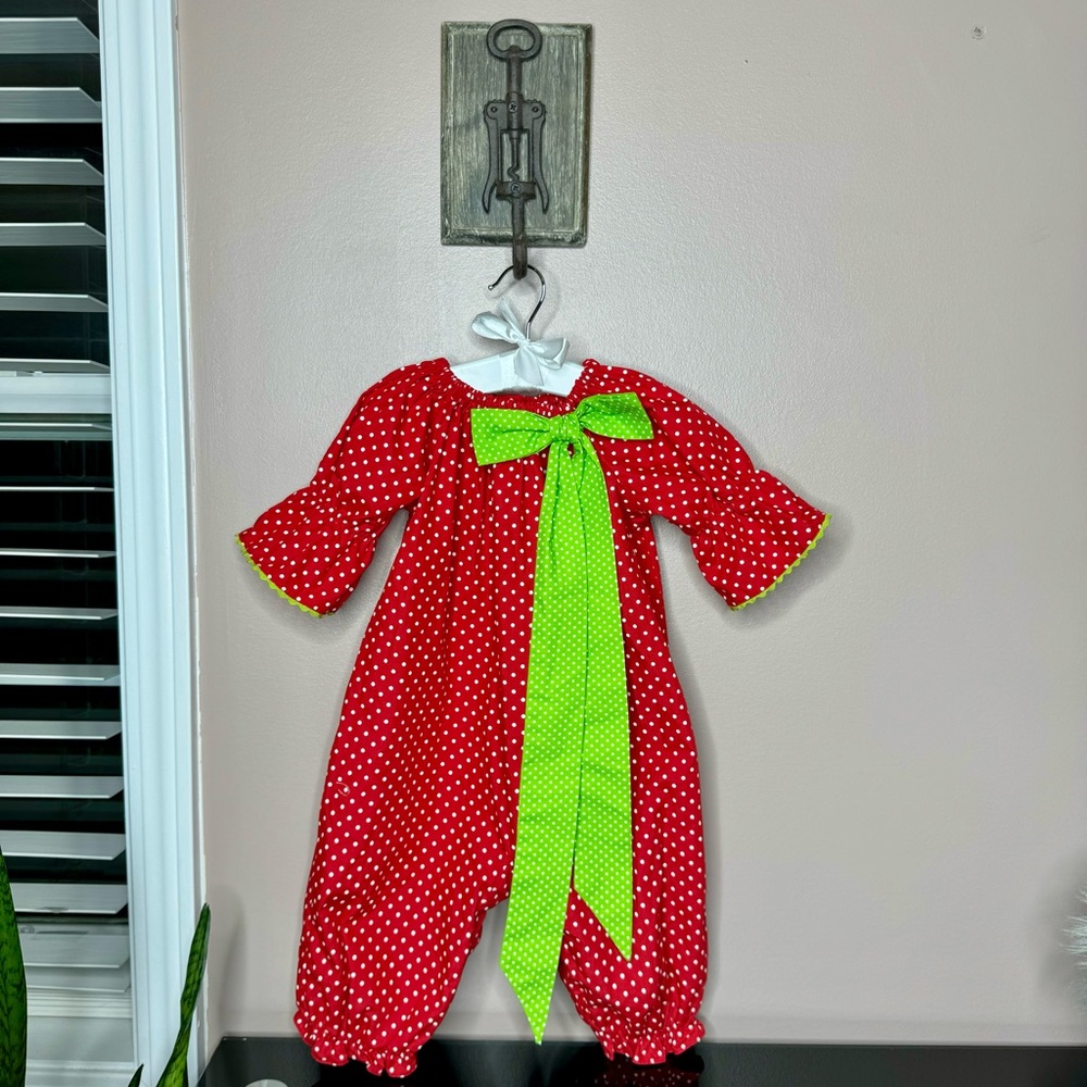 Polka dot girl one piece